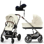 Коляска Cybex Balios S Lux TPE complete Cloud G Ocean Blue Plus Base G 4 в 1 Seashell Beige с дождевиками