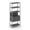 Shelf System Односекционный стеллаж пятиярусный с ящиками SN.STM-512 Антрацит/Металл Серый 810*400*1