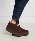 Кожаные угги w classic ultra mini UGG - коричневый(1135092)