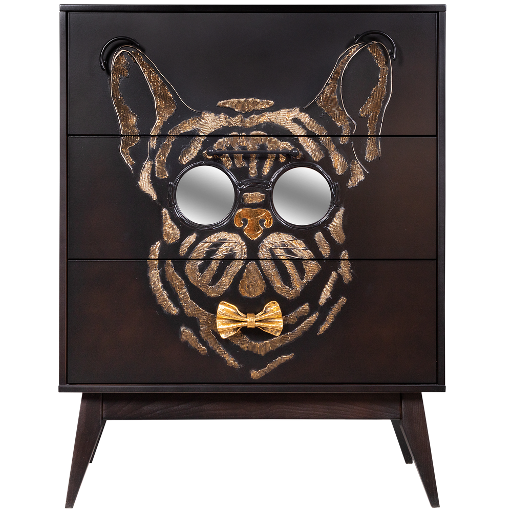 Комод Собака Фрэнки с 3 ящиками Каштан