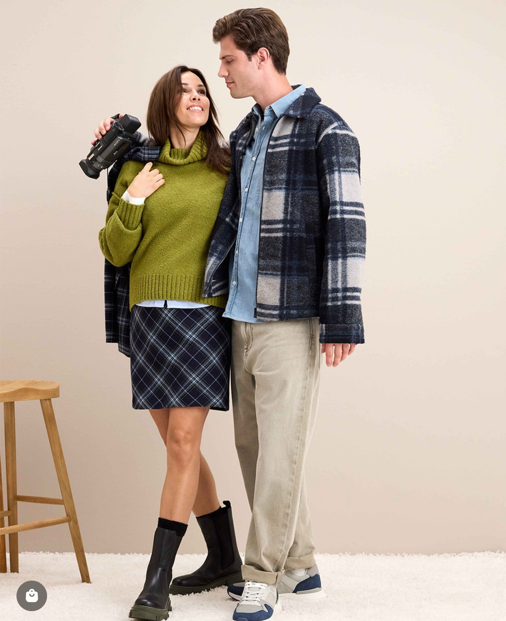 Tweed Юбка в клетку s.Oliver