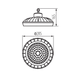 Промышленный светильник ip65 KANLUX HB PRO LED HI 100W-NW 4000К