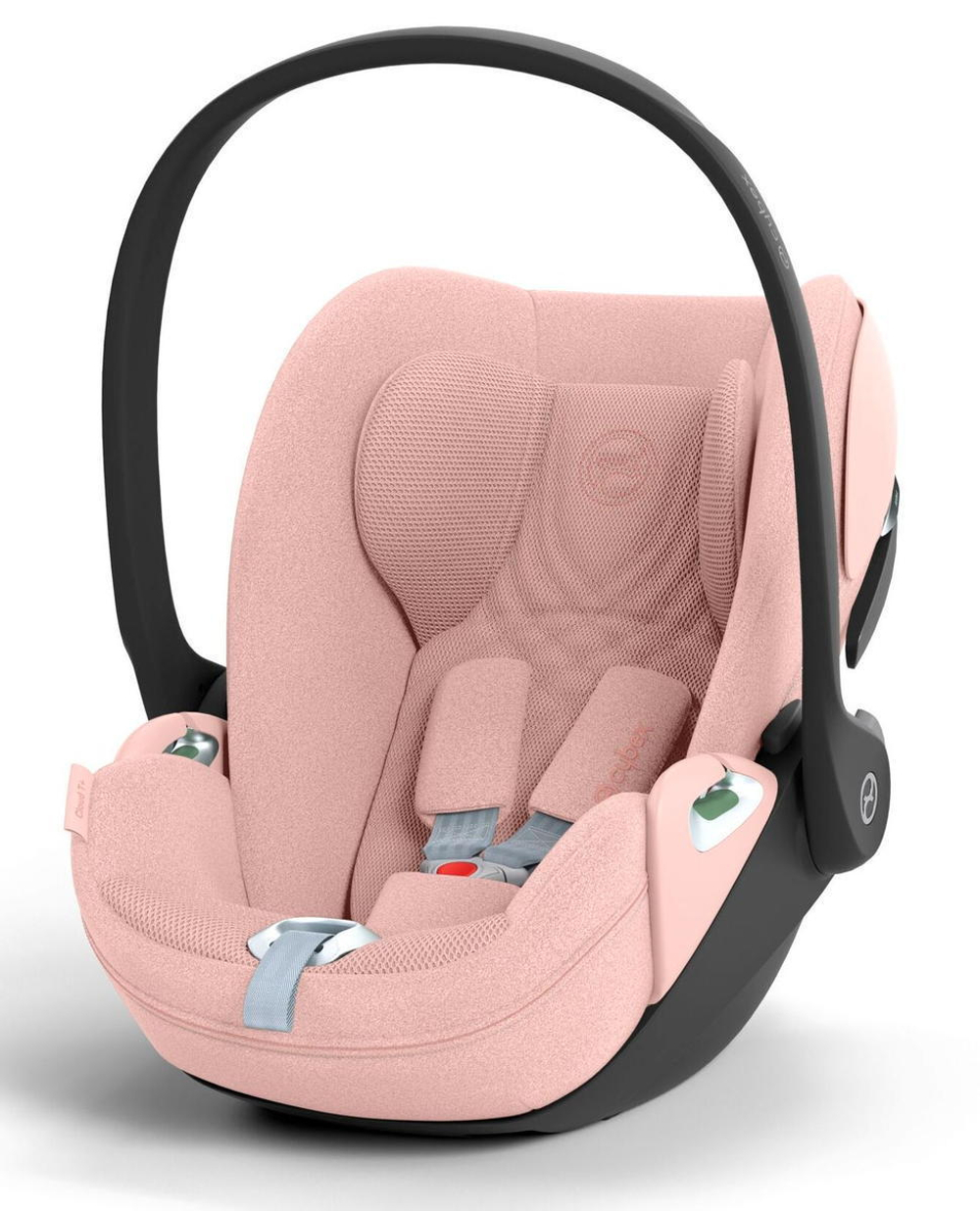 Коляска 3 в 1 Cybex Priam IV Rosegold complete и автокресло Cloud T i-Size Peach Pink Plus Leaf Green