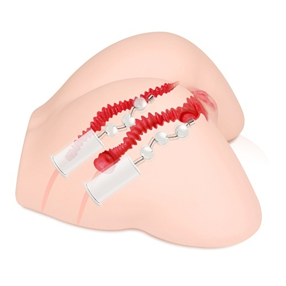 Мастурбатор-вагина 24х36х16,5см с вибрацией и ротацией Kokos Adel 001 Real Hips