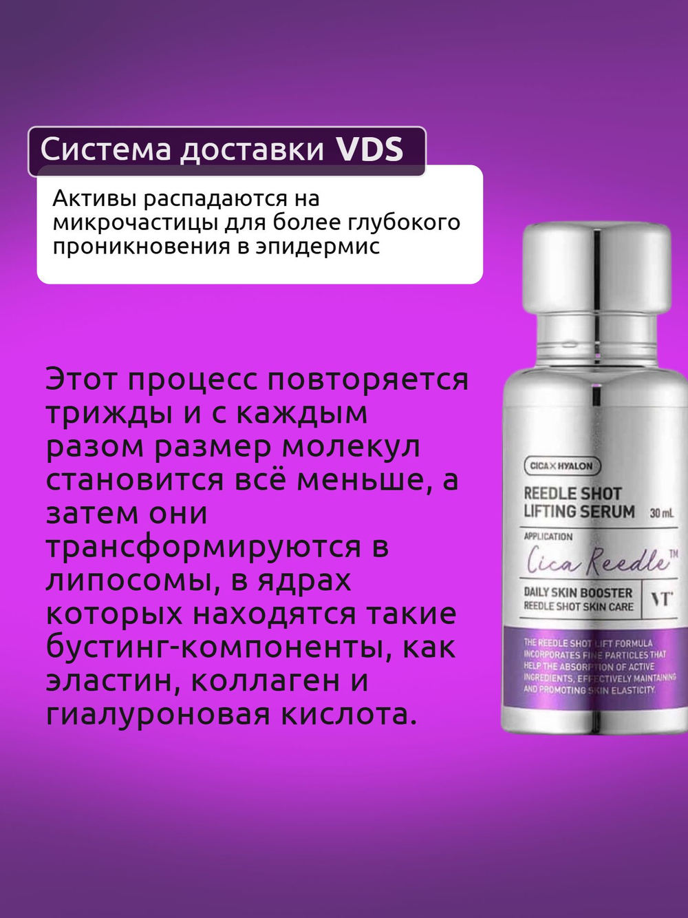 Интенсивная лифтинг-сыворотка с микроиглами VT Cosmetics Reedle Shot Lifting Serum