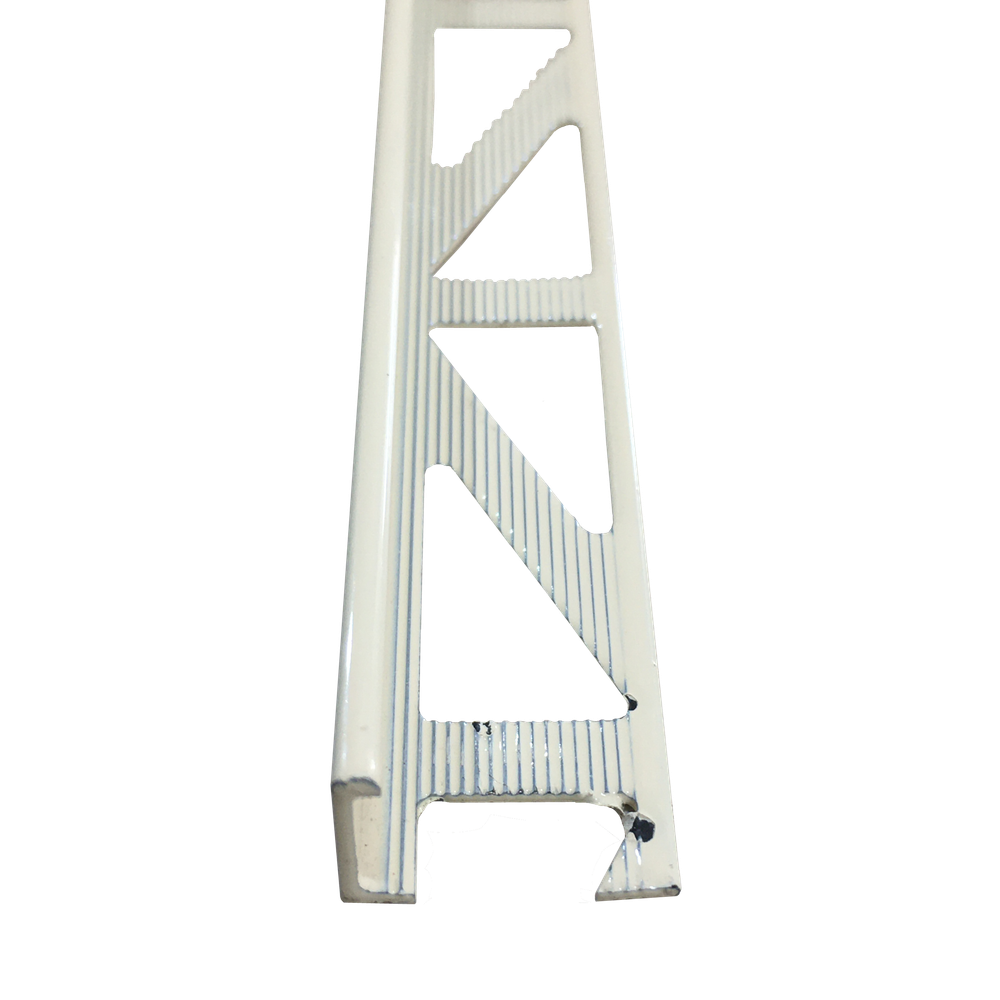 Г - Образный алюминиевый профиль для наружных углов керамической плитки светло-бежевый 10х2700мм