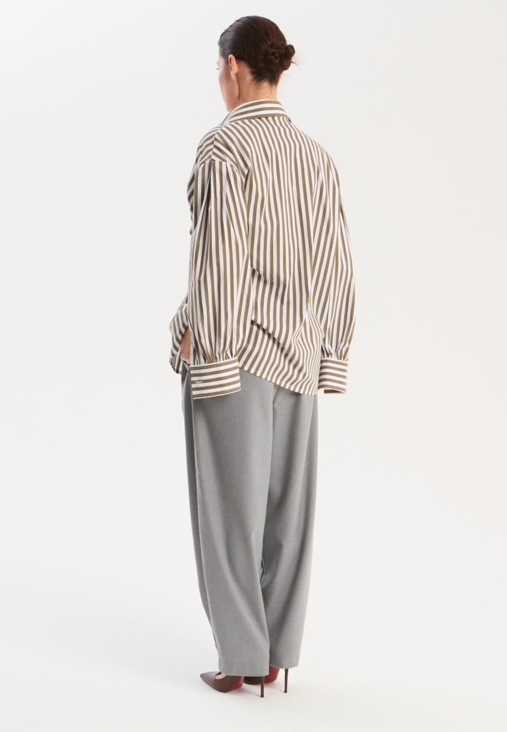 Рубашка с объемными рукавами