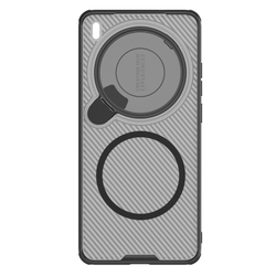 Чехол прозрачный тонированный (Transparent Black) от Nillkin с металлической крышкой и MagSafe на Vivo X200 Pro, серия CamShield Prop Magnetic Case