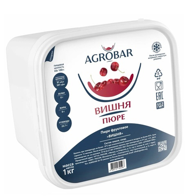 Пюре замороженное Вишня «AGROBAR» 1 кг