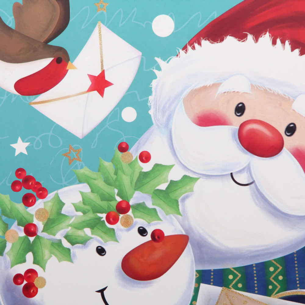 Пакет подарочный «Веселый Дедушка Мороз» 41,5*53*15,5 см, микс