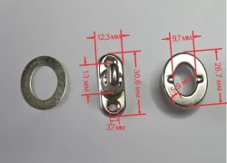 Пряжка поворотная с люверсами металлическая 10 шт / Поворотный замок
