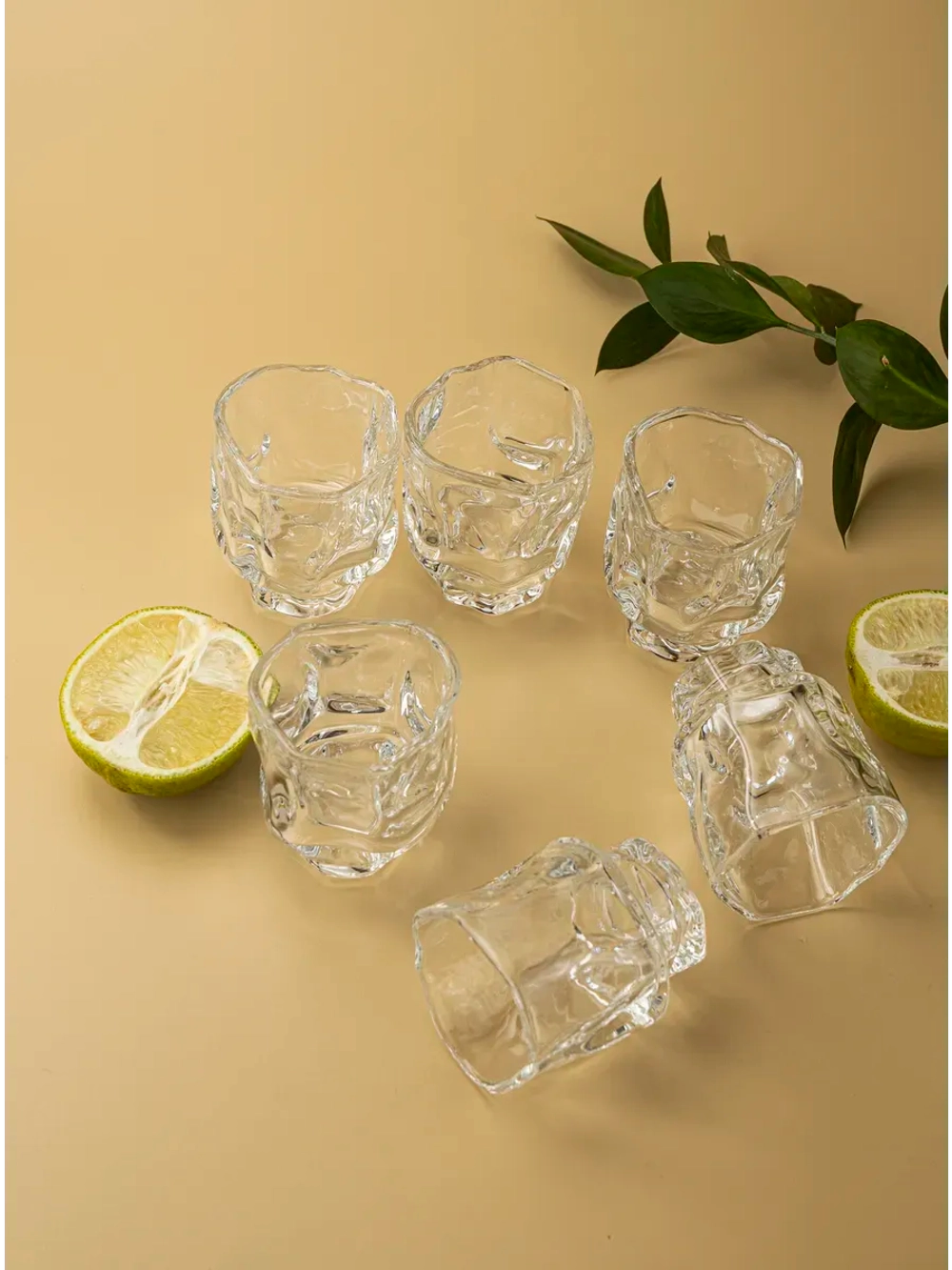 Набор изогнутых шотов для виски, 60 мл, 6 шт. прозрачные