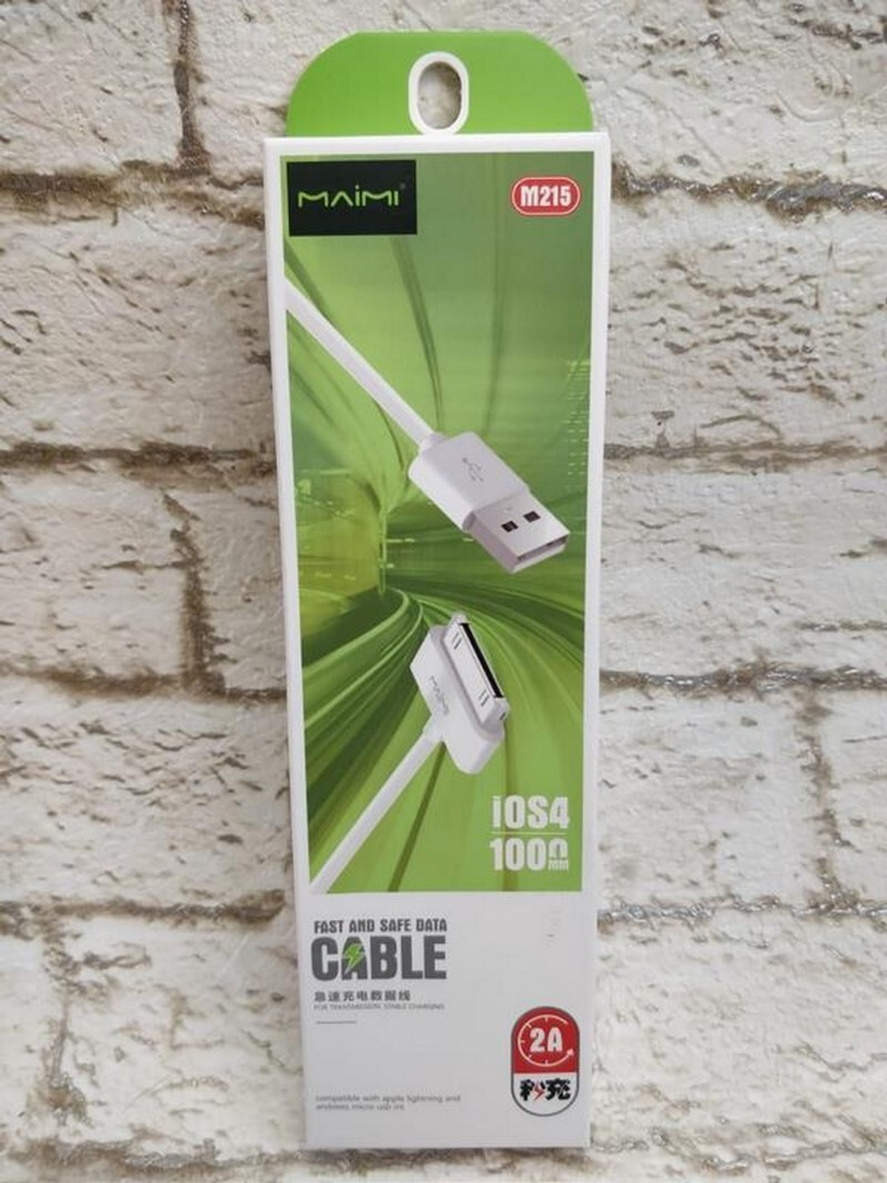 Кабель USB (Apple 30-pin) Maimi M215  (белый) 1м