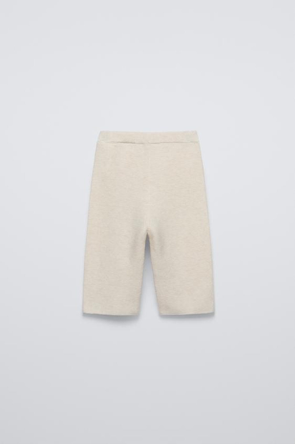 ZARA БРЮКИ ИЗ РЕЛЬЕФНОГО ТРИКОТАЖА, СВЕТЛО-БЕЖЕВЫЙ