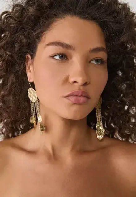STRADIVARIUS Серьги на длинной цепочке, золотой