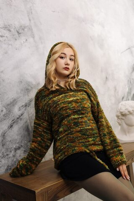 МК Худи с капюшоном, BOUCLE ALPACA от O’YARN