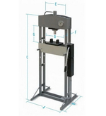 Пресс гидравлический ручной 30Т TY30021 с пневмоприводом