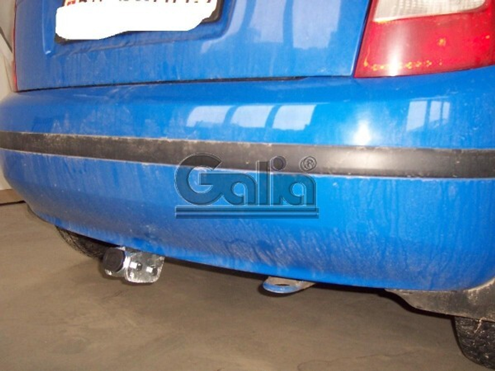 Фаркоп оцинкованный Galia S081A для Skoda Fabia хетчбек 2000-2007, 2007-2014(паспорт и сертификат в комплекте)(без электрики)