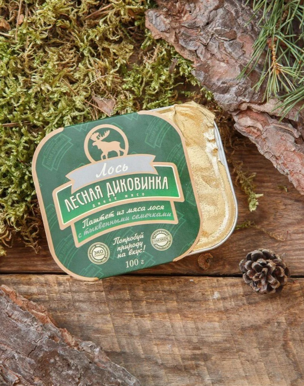 Паштет из мяса лося с тыквенными семечками, 100 г