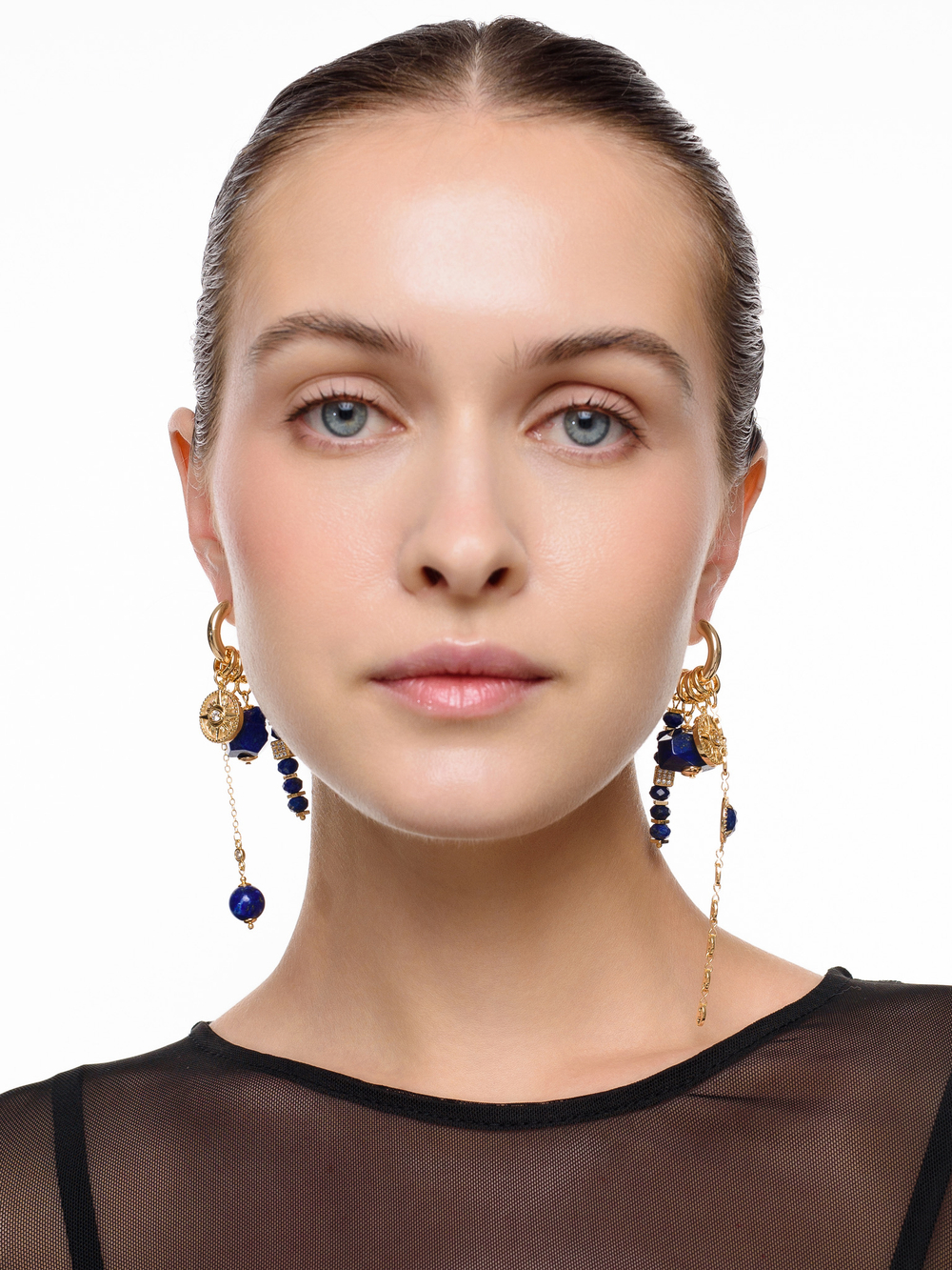 Серьги "Gess mini lazurite" Gold