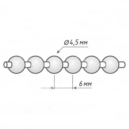 Цепь управления пластиковая Люкс 4.5х6 мм, цвет бронза