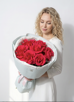 Малиновые французские розы (7шт)