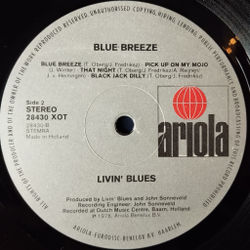 Винтажная виниловая пластинка LP Livin' Blues Blue Breeze (Holland 1976) Pick Up On My Mojo