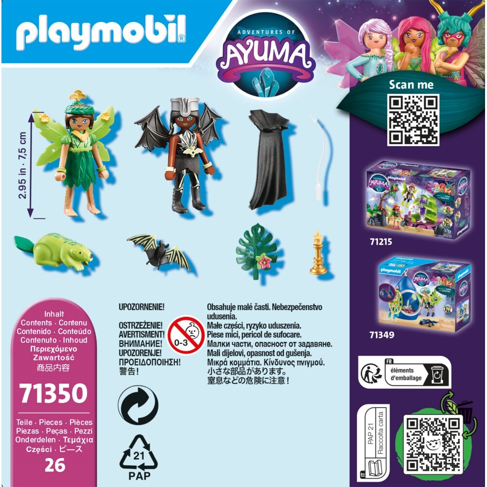 Playmobil - Лесная фея Аюма и фея летучих мышей с загадочными животными 71350 / артикул   71350  / GTIN 4008789713506