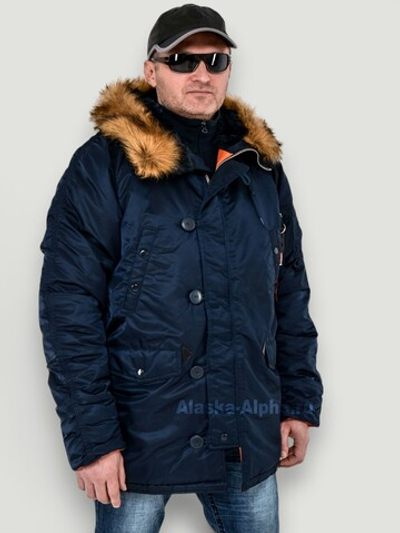 Куртка Аляска Alpha Slim Fit N-3B (т. синяя - r.blue/orange)