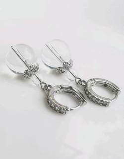 Серьги с горным хрусталем, талисман любви