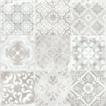 Керамогранит Alma Ceramica GFU04CTR17R Country 60x60 белый / серый сахарный с орнаментом