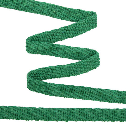 Шнур плоский, 10 мм, цв.зеленый