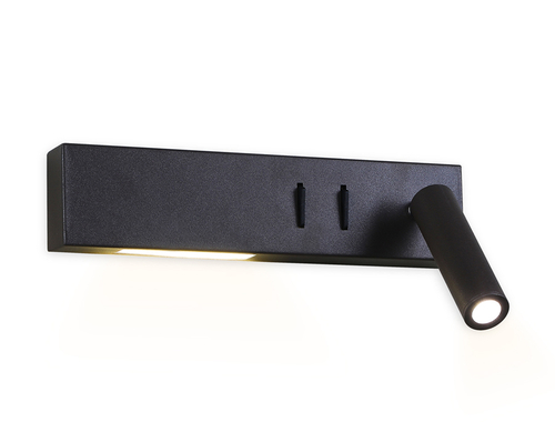 Настенный светодиодный светильник с выключателем FW286 SCF кофе песок LED 4200K 3W+3W 260*50*65