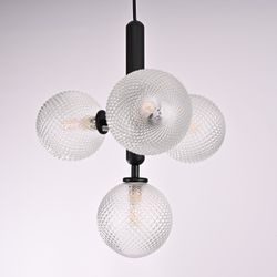 Подвесной светильник RAFFIN 4 Transparent Black