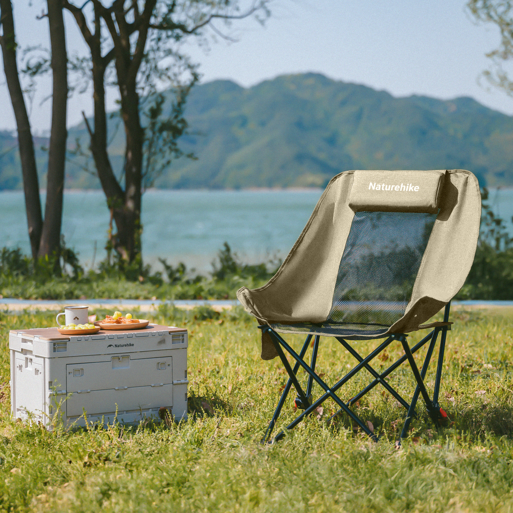 Кресло складное Naturehike Sea Star 002 с подставкой для ног, бежевое (CNK2550JJ019)