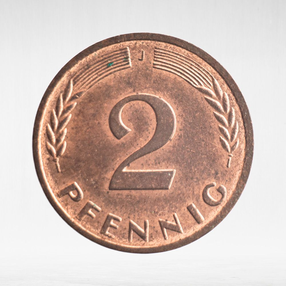 Germany, 2 Pfennigs, 1967, (Hamburg Mint - "J"), VF