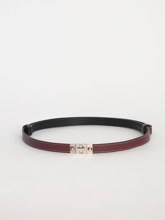 ТОНКИЙ РЕМЕНЬ С ЗАМОЧКОМ BORDO|BLACK