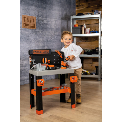 Детский верстак Smoby Black 360740 & Decker Bricolo Center с 79 аксессуарами от 3 лет — фото 10