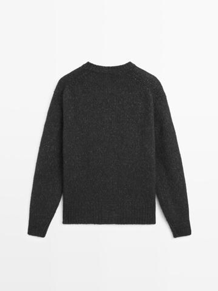 Massimo Dutti Свитер с V-образным вырезом, серый