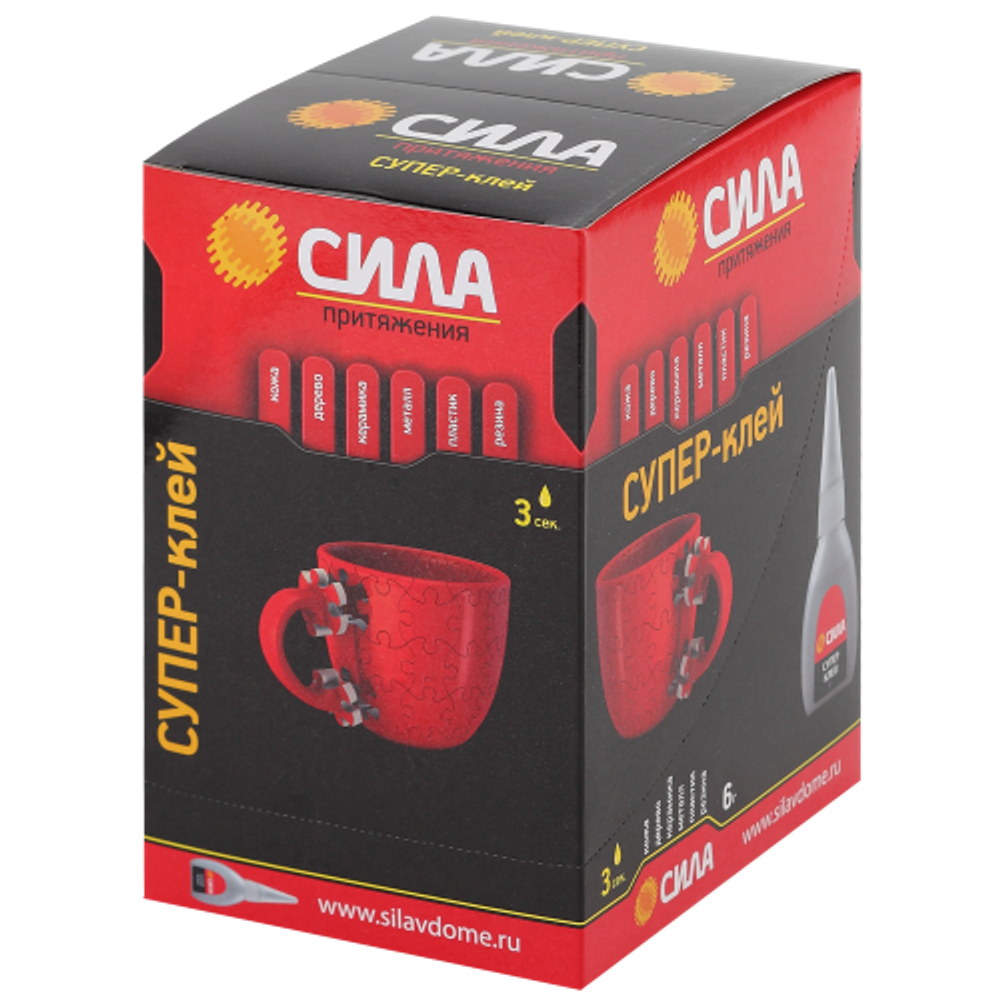 Супер-клей СИЛА SSBL1-6 6 г туба пластик