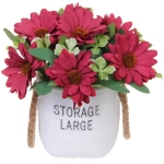 Цветочная композиция «Мечта» 10*20см Ромашки бордовые