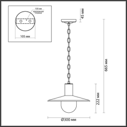 Уличный подвесной светильник Odeon Light 4833/1