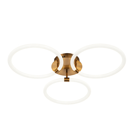 Потолочный светодиодный светильник 84Вт, 5607Лм, 4200К, Ra>80,   металл/акрил, бронза