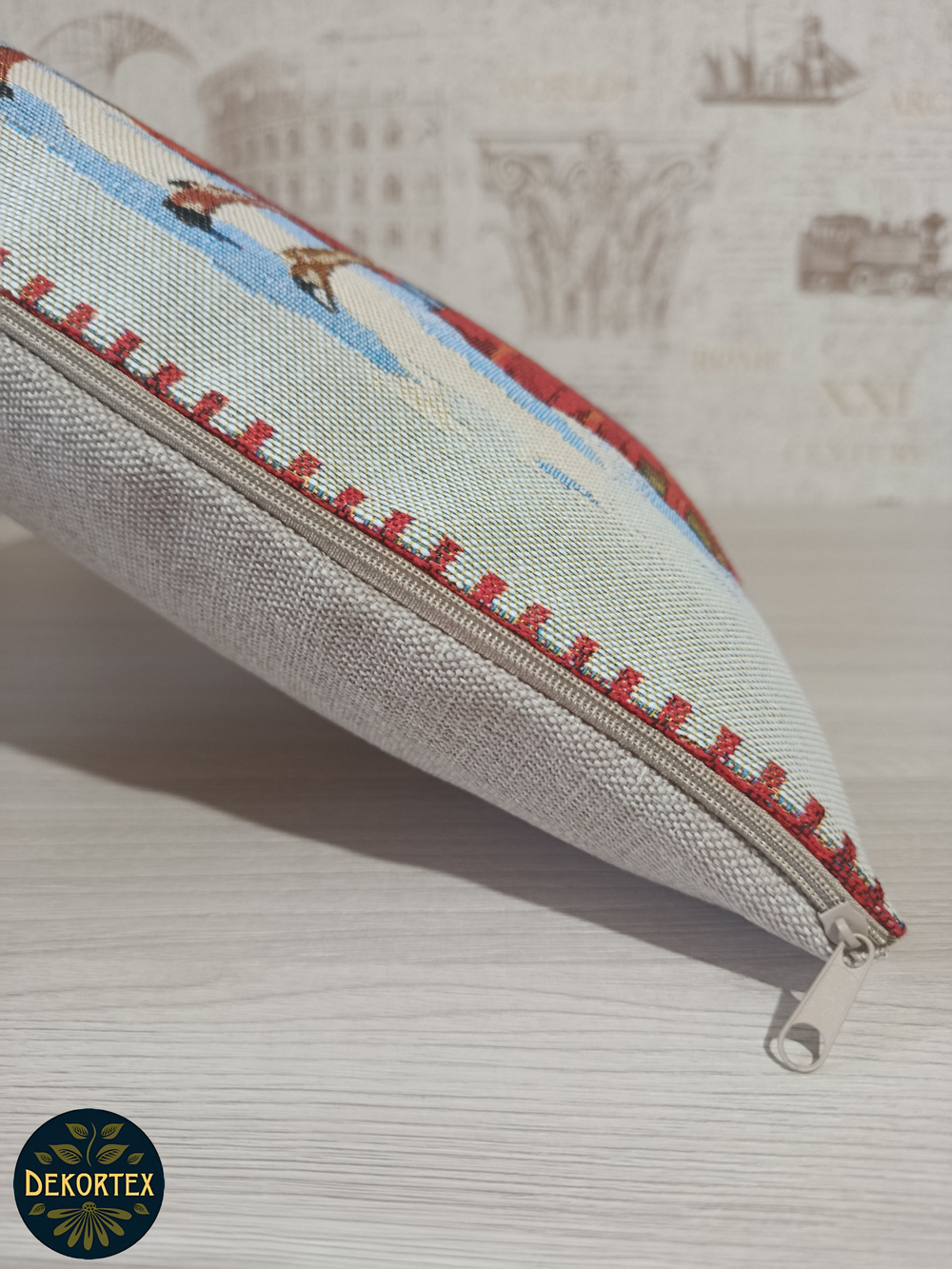 Декоративный гобеленовый чехол для интерьерной подушки Страна оленья 38*38