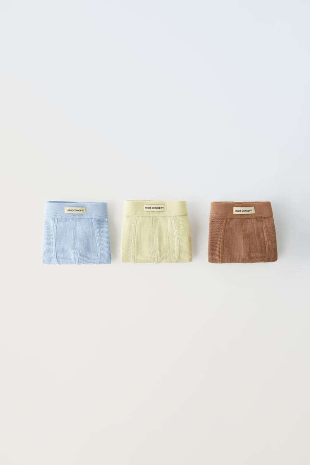 ZARA НАБОР ИЗ ТРЕХ ТРУСОВ-БОКСЕРОВ ИЗ ВАФЕЛЬНОЙ ТКАНИ, РАЗНОЦВЕТНЫЙ