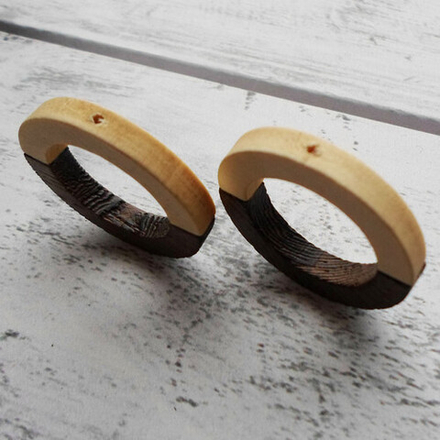 Подвеска, дерево, размер 34 мм, цена за 1 шт