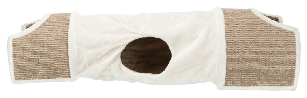 Туннель-когтеточка для кошек Trixie Scratching Tunnel, размер 110x30x38см., светло-серый / коричневый