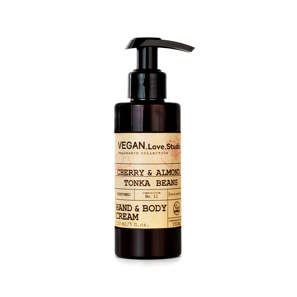 Парфюмированный крем-лосьон для рук и тела VEGAN.Love.Studio Cherry, Almond, Tonka Beans