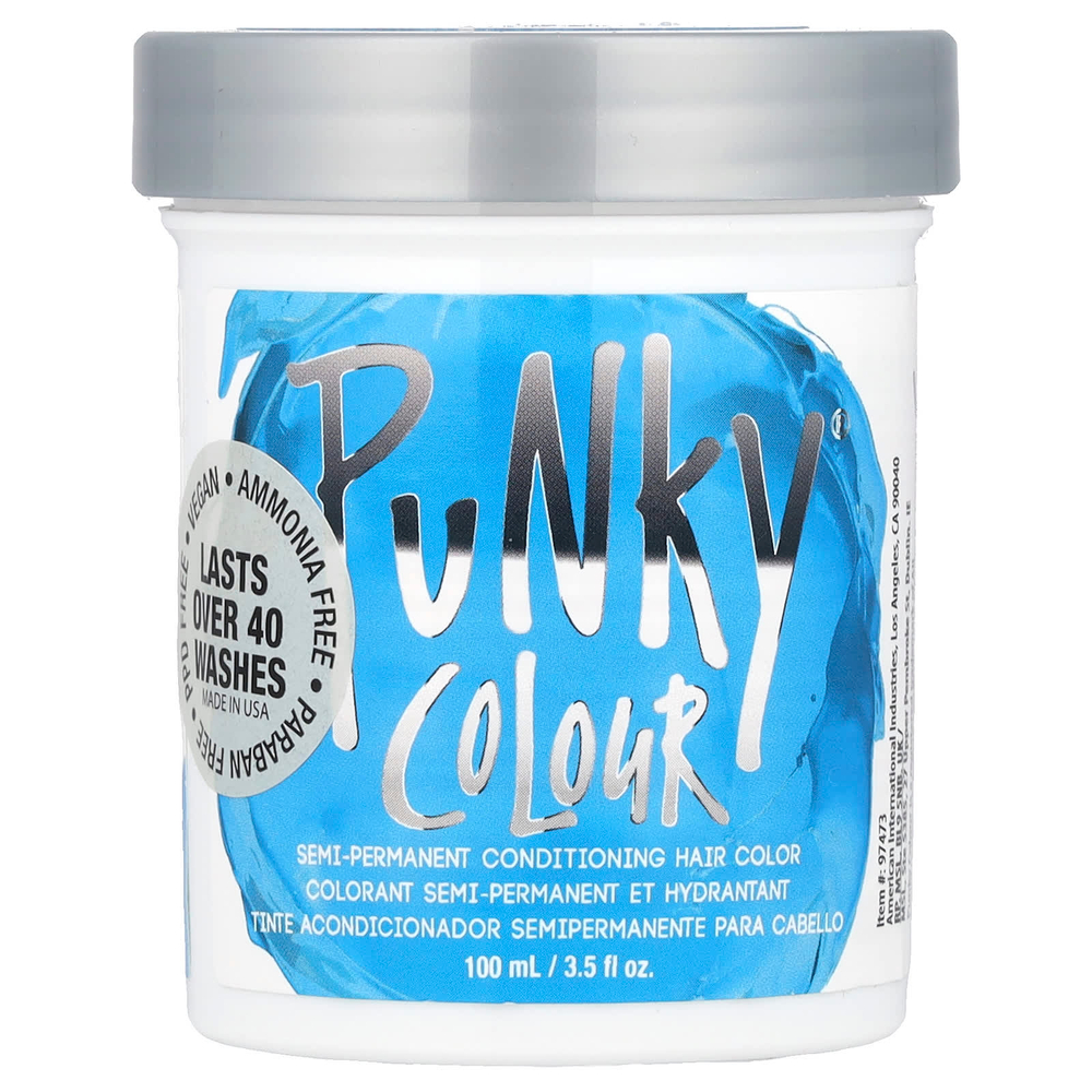 Punky Colour, Полустойкая кондиционирующая краска для волос, голубой, 100 мл (3,5 жидк. унц.)