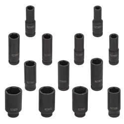 Набор головок ударных глубоких13пр.,1/2''(10, 12-15, 17, 19, 21, 22, 24, 27, 30, 32мм), на пластиковом держателе ILOforce IF-4137MPB